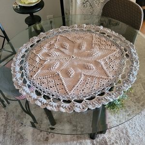 Hand-made crochet rug/table top center piece
